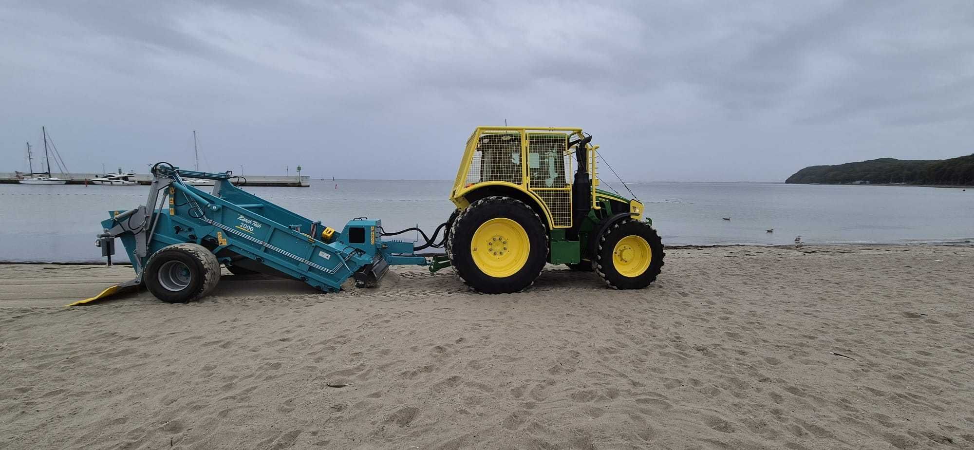 Maszyna do sprzątania plaży, przesiewu piasku na plaży do ciągnika