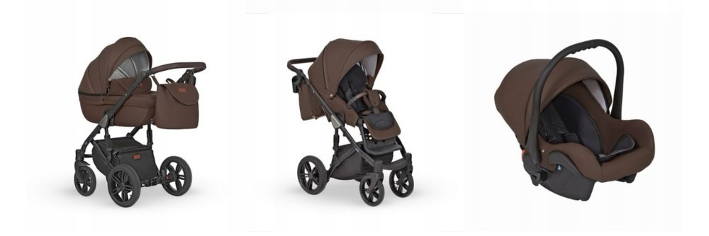 Wózek dzieciecy Verdi Mocca 3w1 + torba + akcesoria