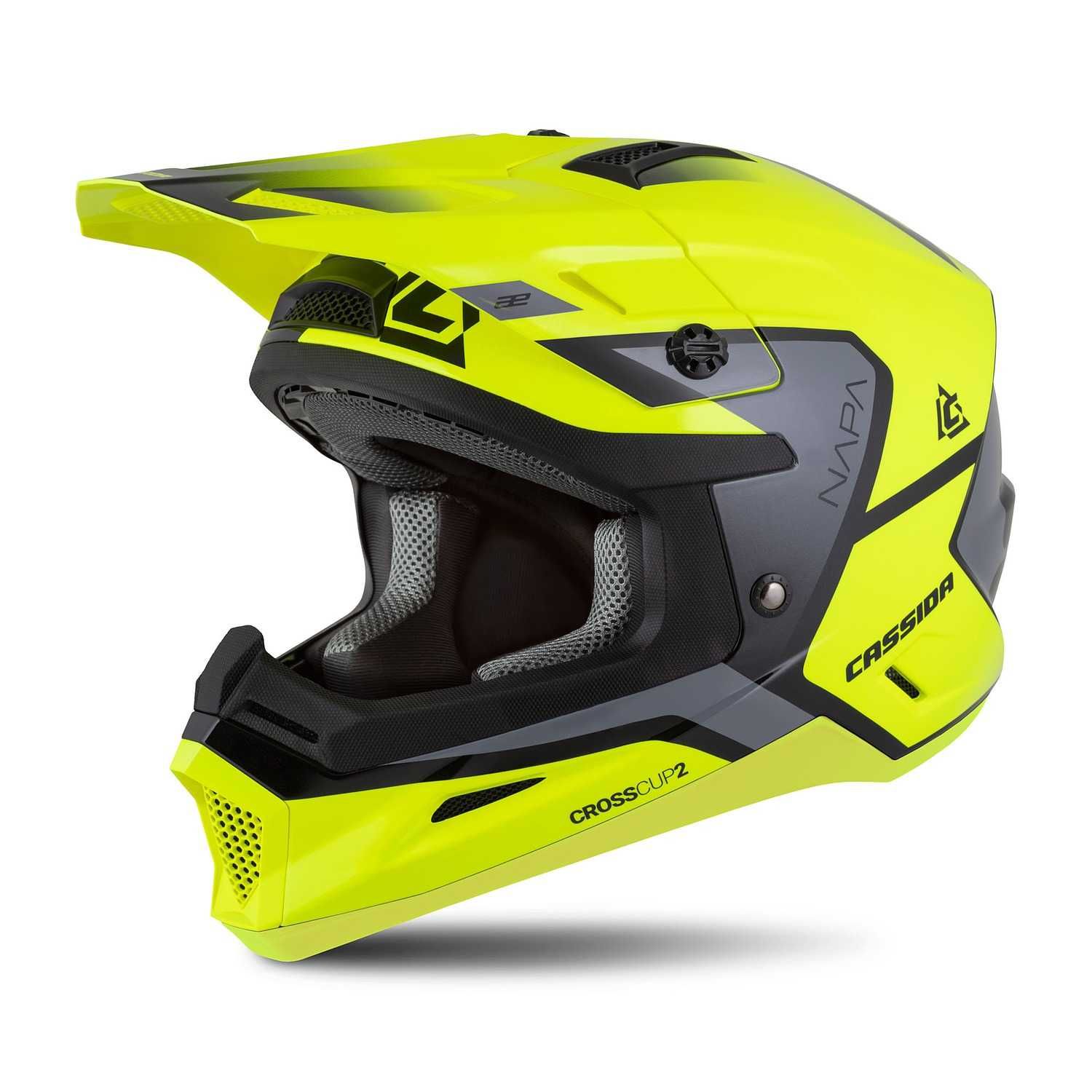 Kask Motocyklowy CASSIDA CROSS CUP2 Pod interkom XS-XXL +KOMINIARKA