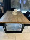 Stół drewniany metalowe czarne nogi 160x100 loft industrialny