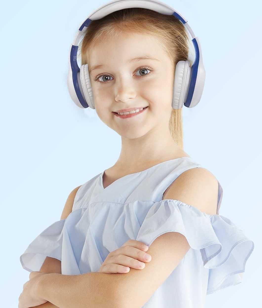 Słuchawki bezprzewodowe nauszne dla dzieci bluetooth mikrofon 40h