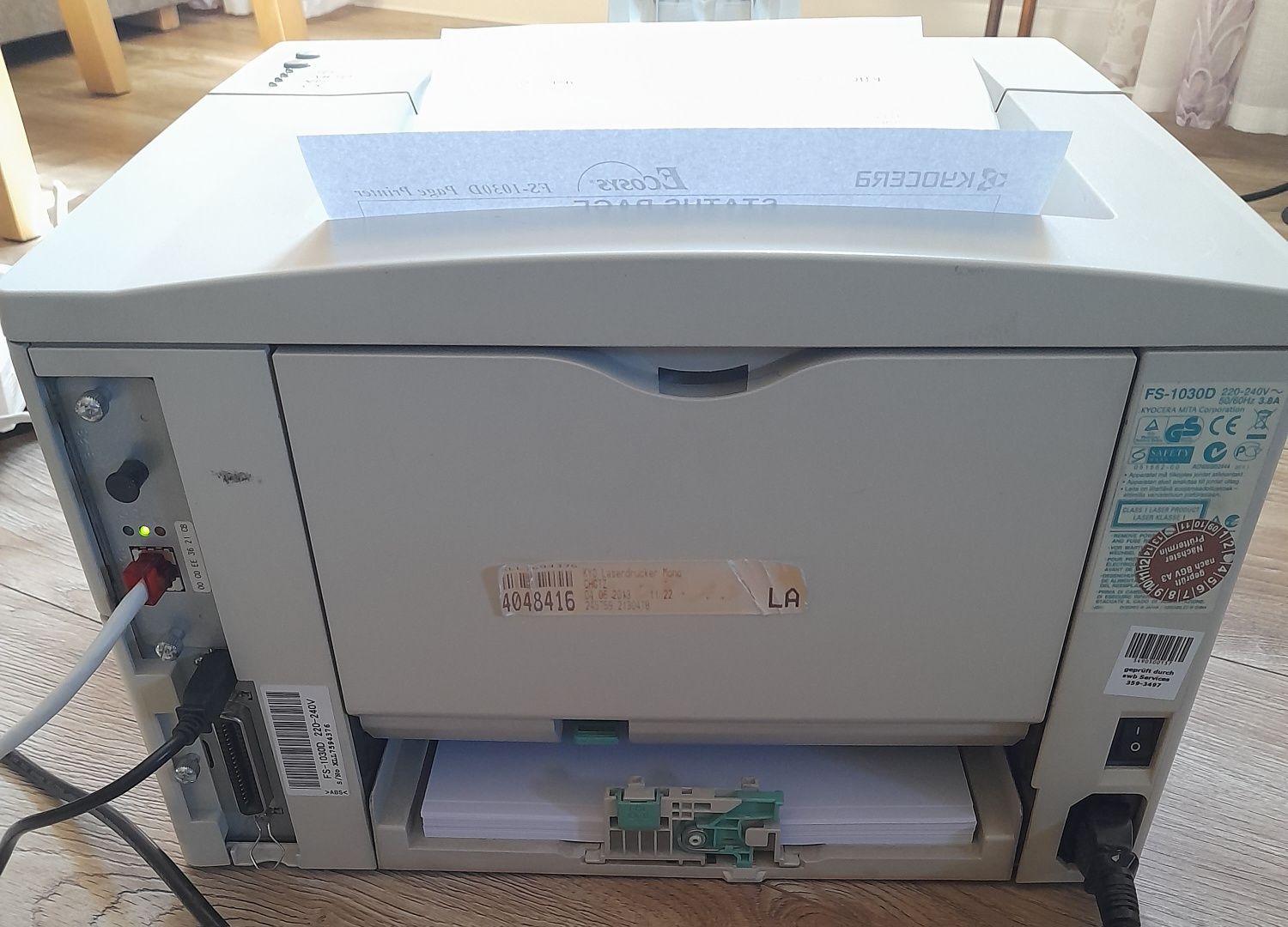 Drukarka Kyocera FS-1030D - Ethernet, USB, LPT