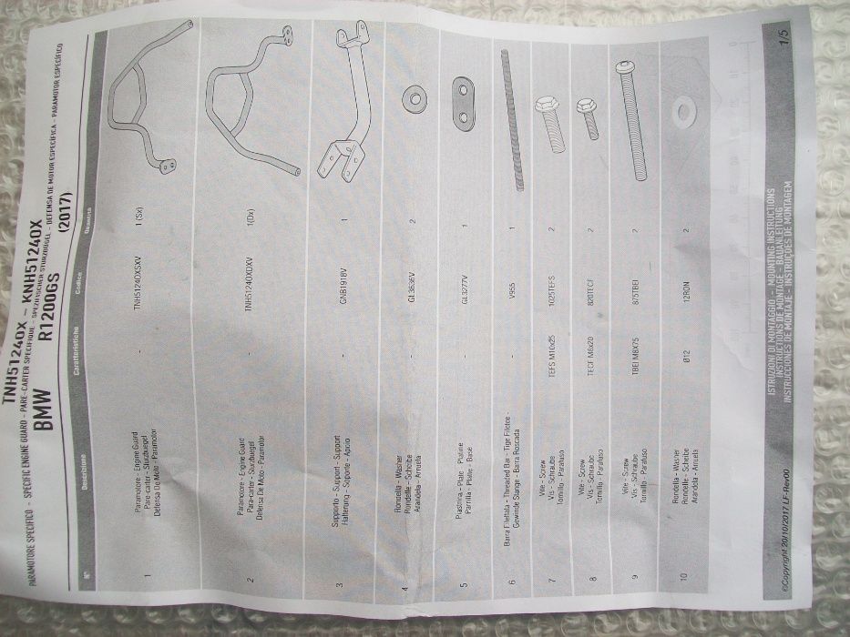 TNH5124OX R1200GS BMW (17>19) R1250GS (19>20) GIVI gmole górne nierdze