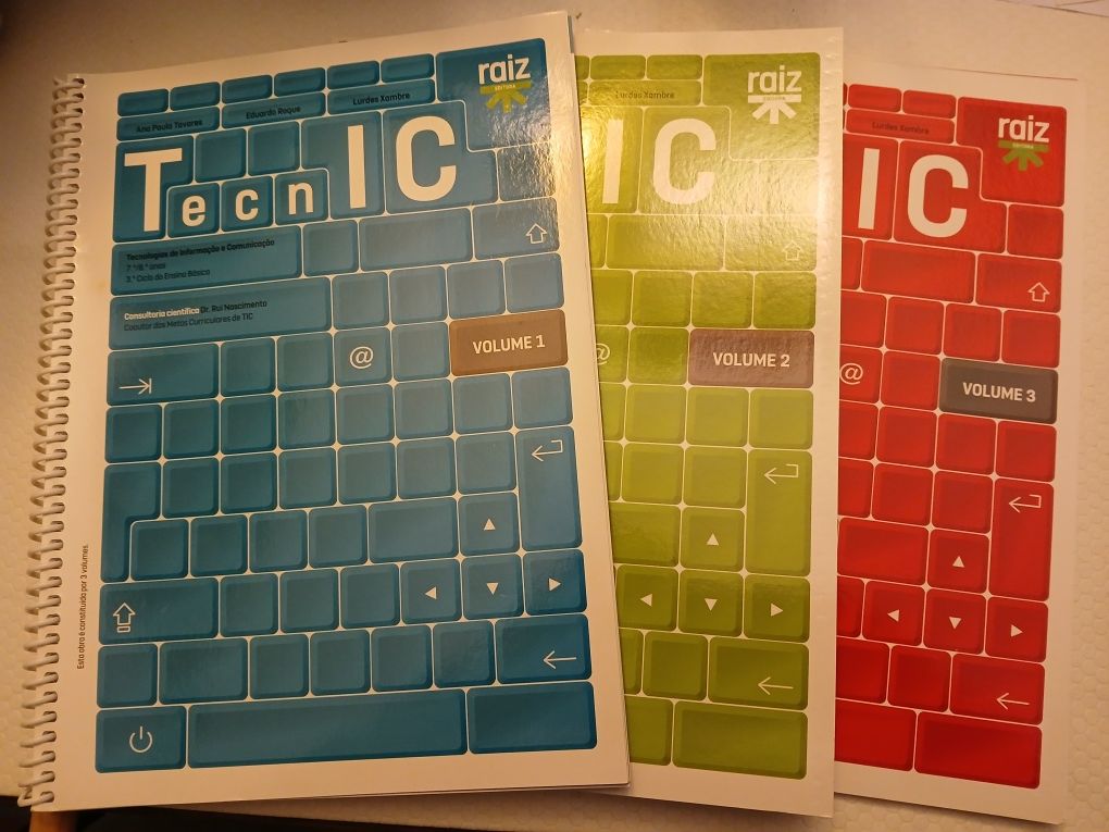 Manuais TIC - TecnIC 7 e 8º Anos - 3 Volumes