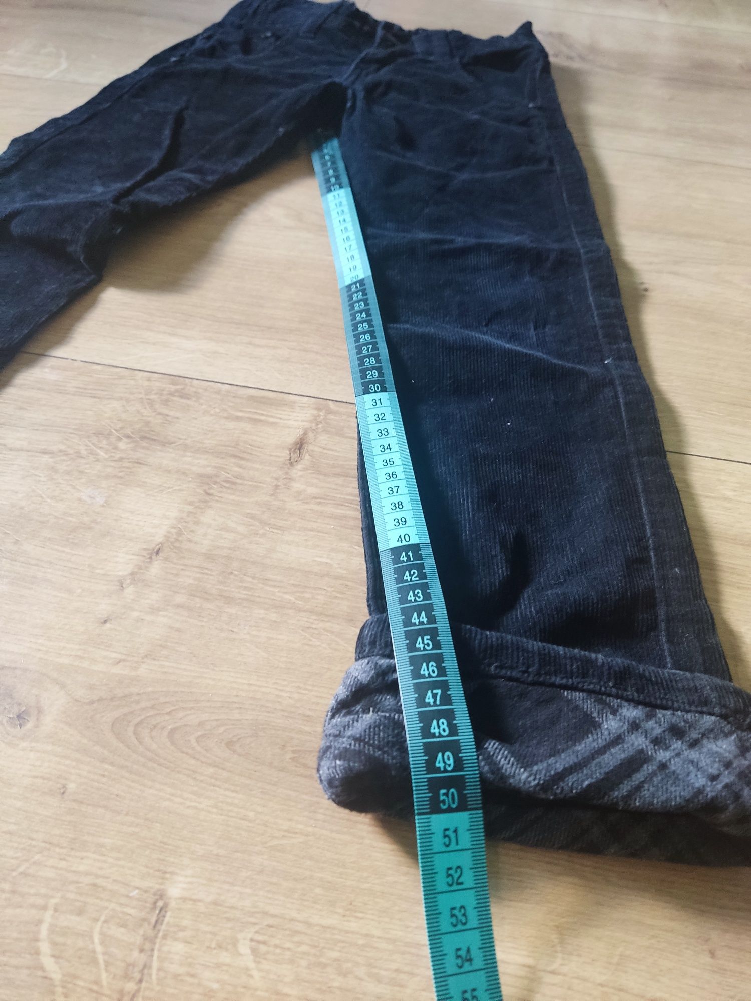 Spodnie chłopięce sztruksy sztruksowe czarne Zara kids 110
