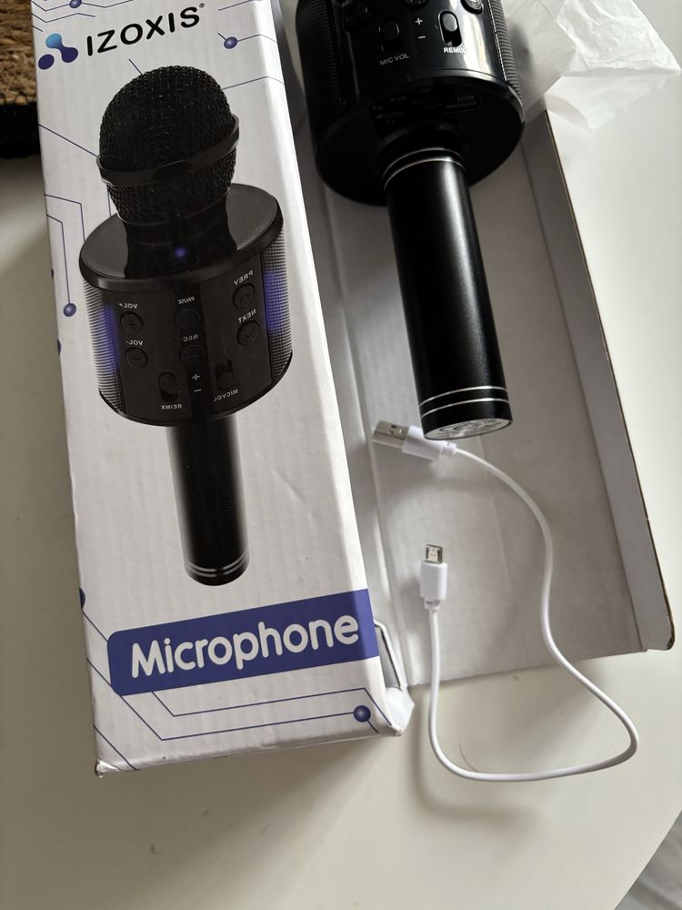 Mikrofon karaoke Izoxis Czarny Bluetooth, Głośnik