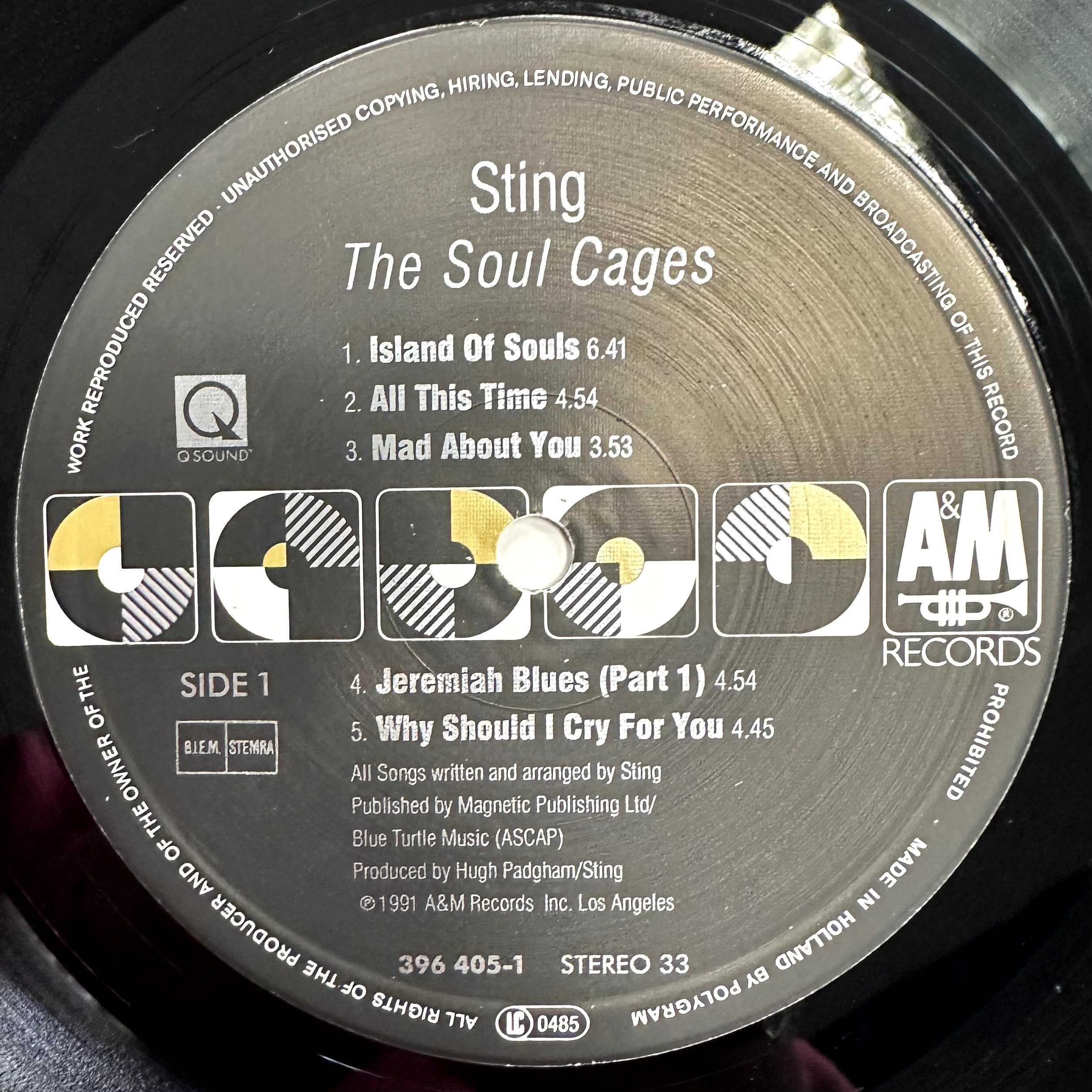 Sting - The Soul Cages (Vinyl, 1991, Holland)