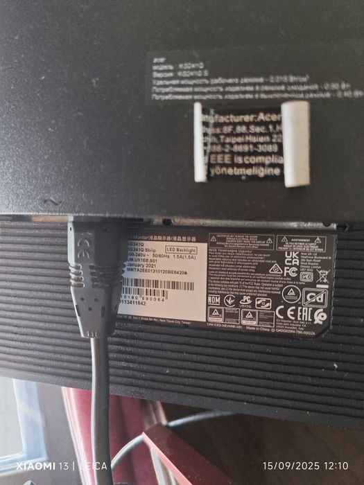 Monitor gaming Acer KG241Q sbiip 24' 1ms - 165hz