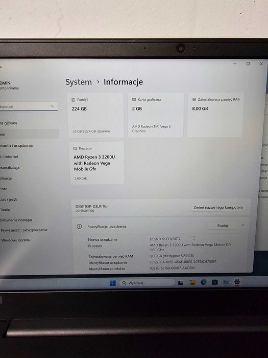 Laptop Lenovo E595- sprawny