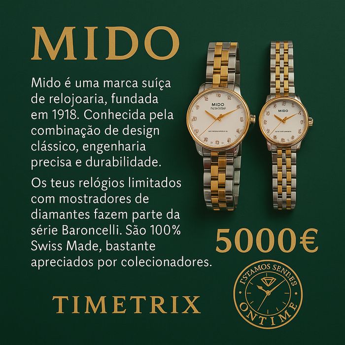 Relogios de luxo MIDO