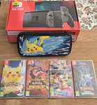 Konsola Nintendo Switch + 128gb zestaw 4 gry + case Pokemon