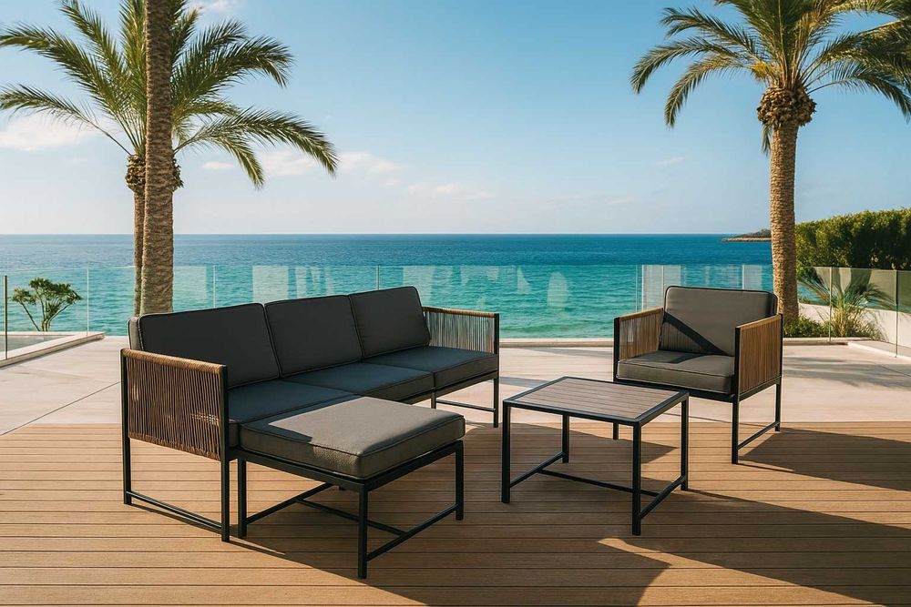 OUTLET! Narożnik Ogrodowy/Tarasowy Modułowy Zestaw Mebli 2 Kolory