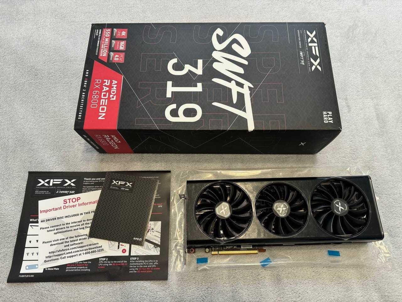Karta graficzna XFX RX 6800 Speedster SWFT 319 16GB (stan idealny)