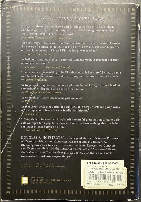 Книга Gödel, Escher, Bach — Douglas Hofstadter