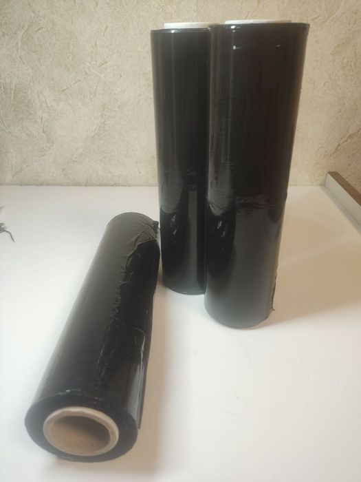 Стрейч плівка чорна пленка черная 0,6 кг * 25 см * 130 м 17 мк