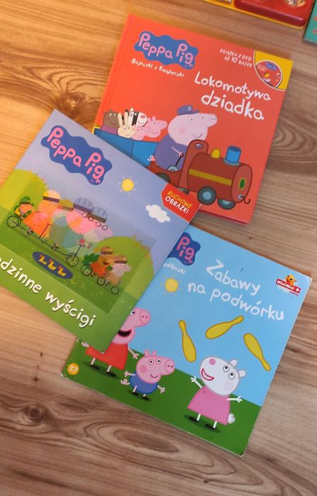 Zestaw książeczek świnka Peppa ruchome obrazki, CD