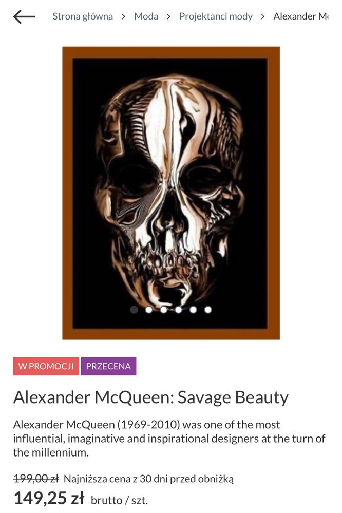 Album projektanta Alexander McQueen: Savage Beauty super moda