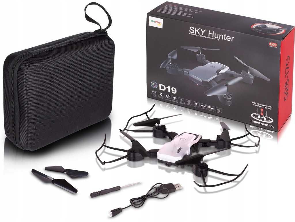 DRON Quadcopter 2,4 GHZ KAMERA Transmisja WIDEO HD Akumulator 3,7