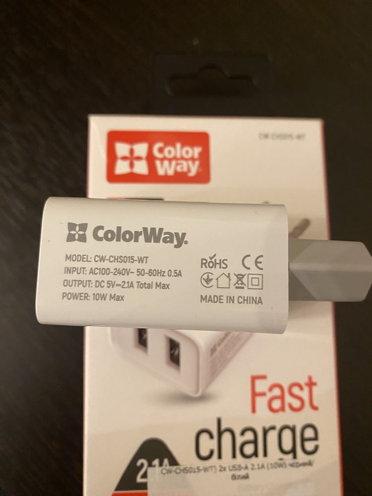 Быстрое Зарядное устройство Colar Way 10w 2 usb