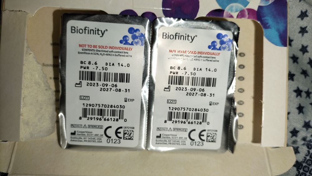 Soczewki kontaktowe Cooper Vision -7,50 2 szt. Łódź Radogoszcz