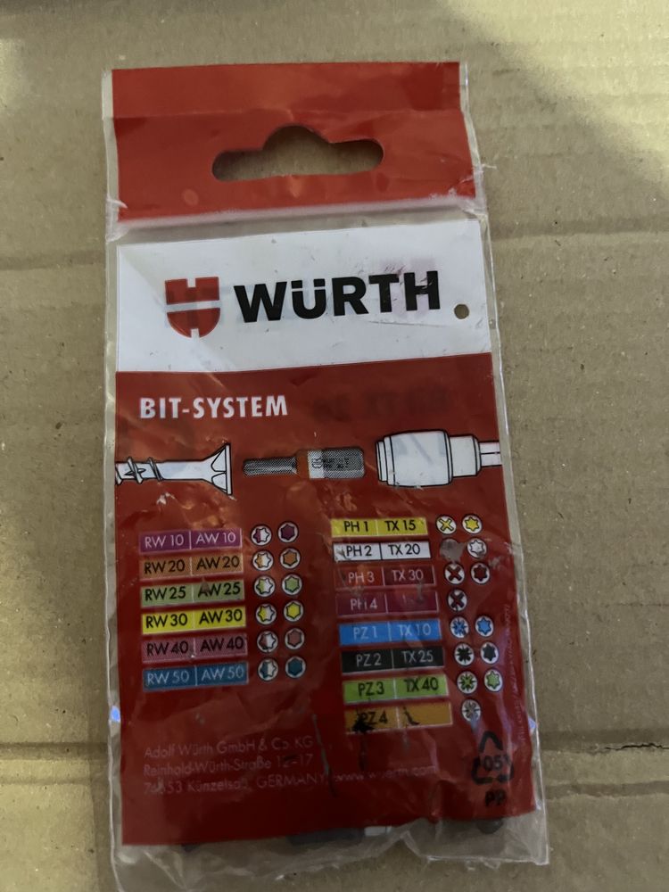 Bity Torx TX20 opakowanie 10sztuk Wurth