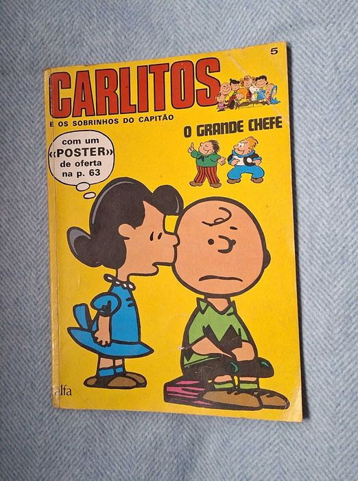 Livro de BD vintage, Charlie Brown / Carlitos Nr 5, Pub. Alfa - 1973