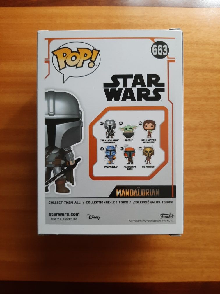 Funko Pop The Mandalorian with darksaber