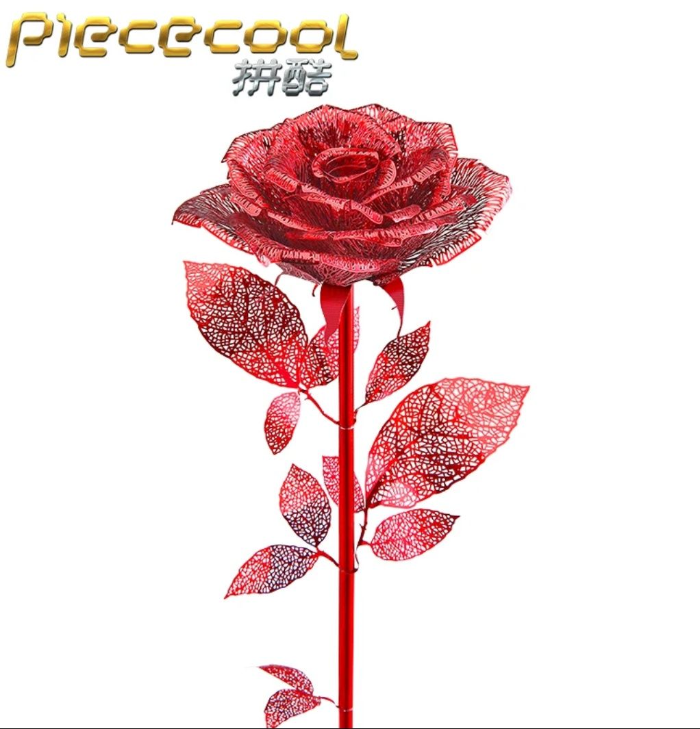 Конструктор металлический 3D пазл Красная Роза "Red Rose"