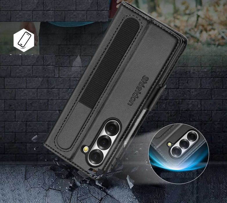 SHIELDON naturalne etui skórzane z klapką do Samsung Galaxy Z Fold6