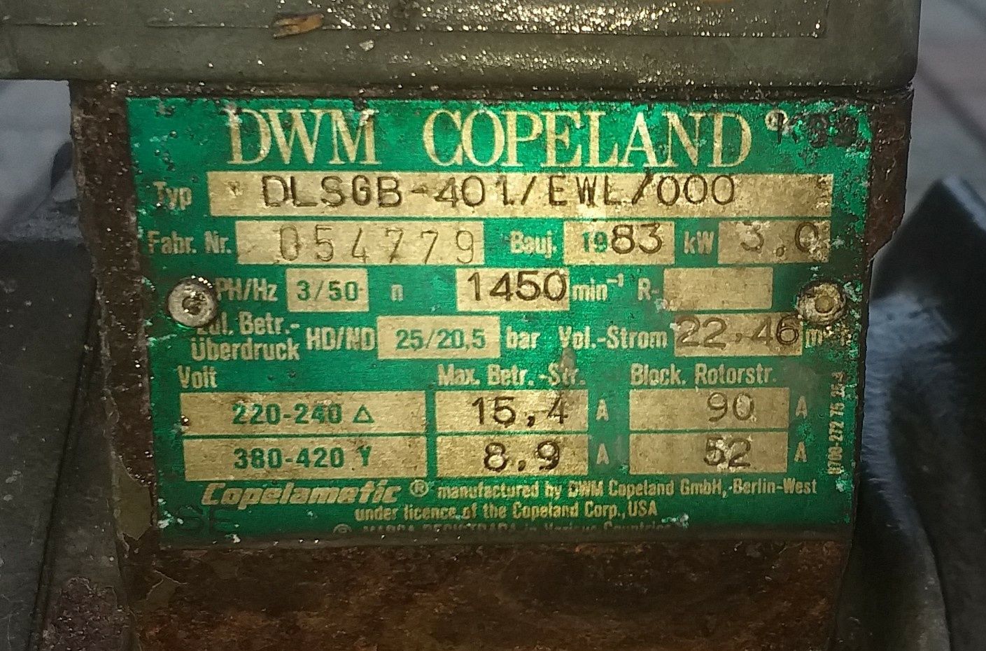 Sprężarka chłodnicza DWM Copeland