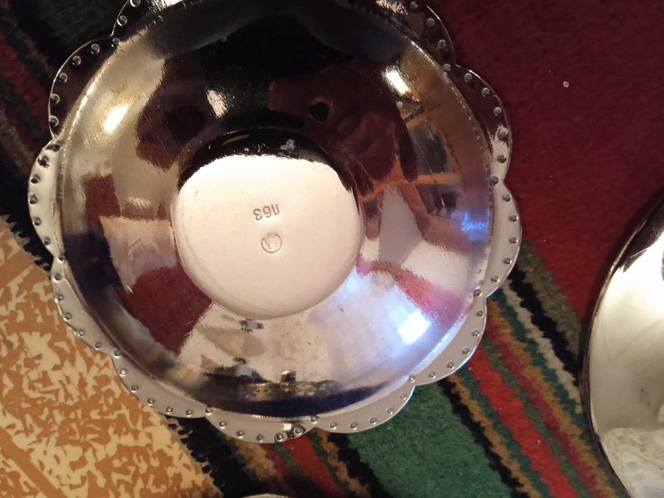 Винтаж чайный набор, латунь л63, ваза, 6 подстаканника, 6 блюдца