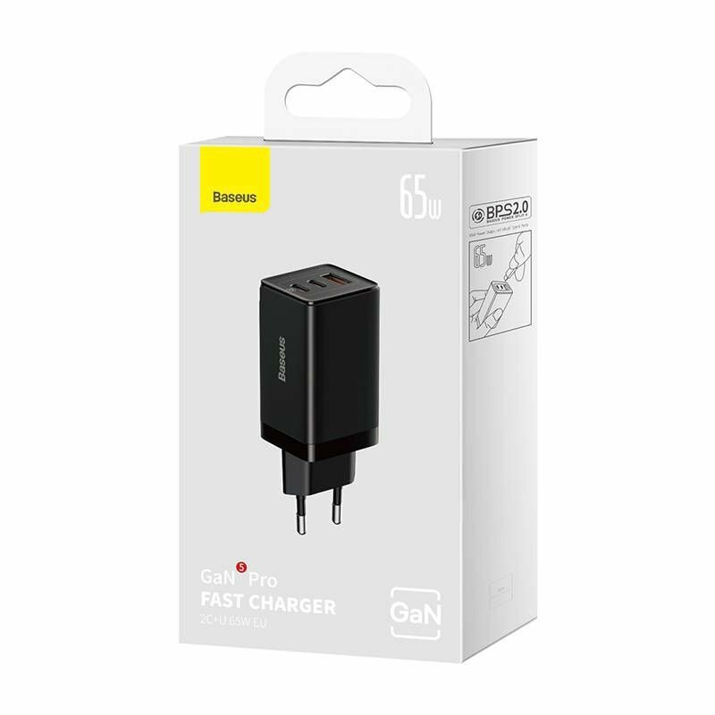 Зарядний пристрій Baseus 5 Pro 65W GaN Fast Charger