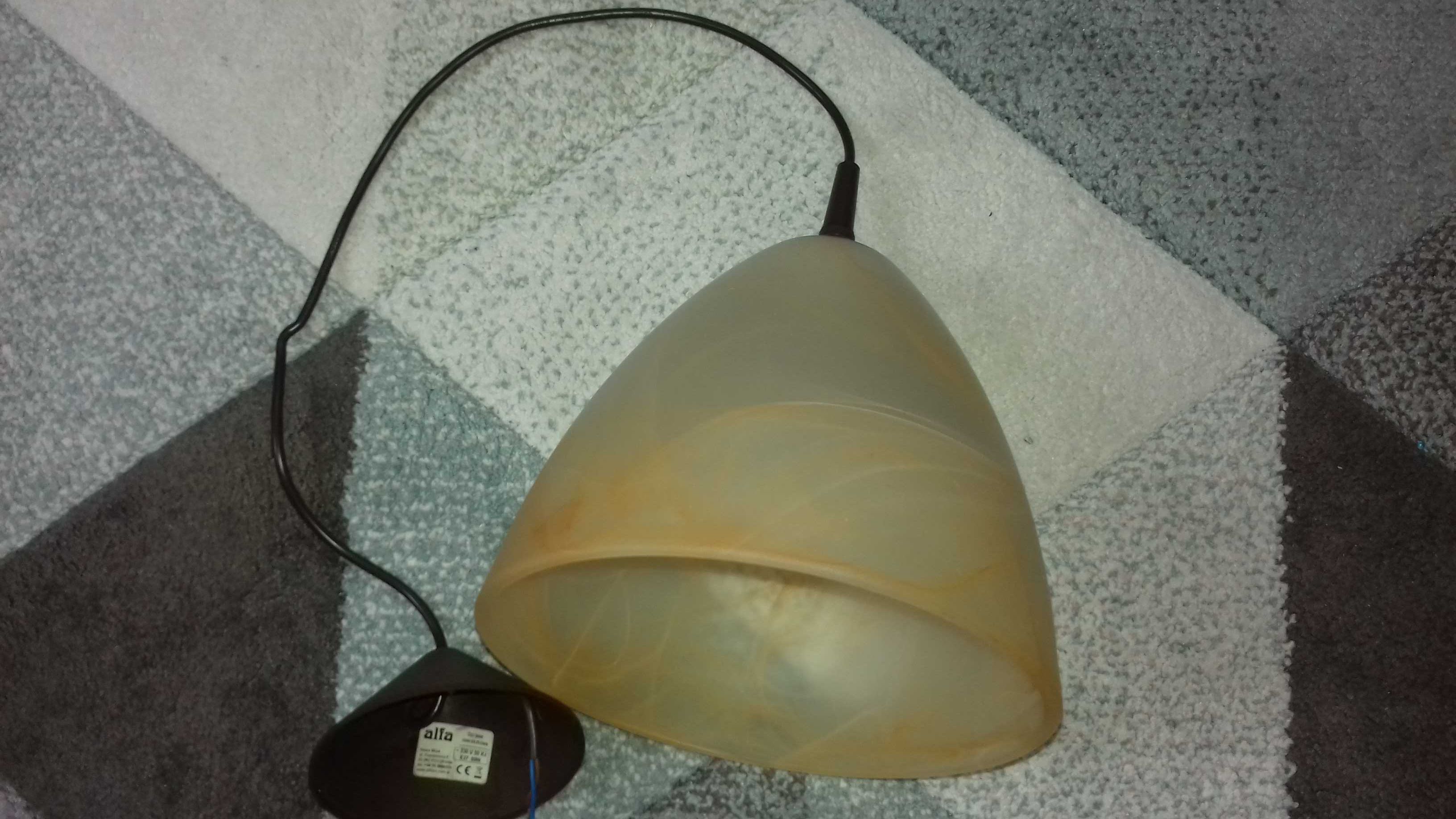 Kuchenna lampa wisząca beżowo-brązowa