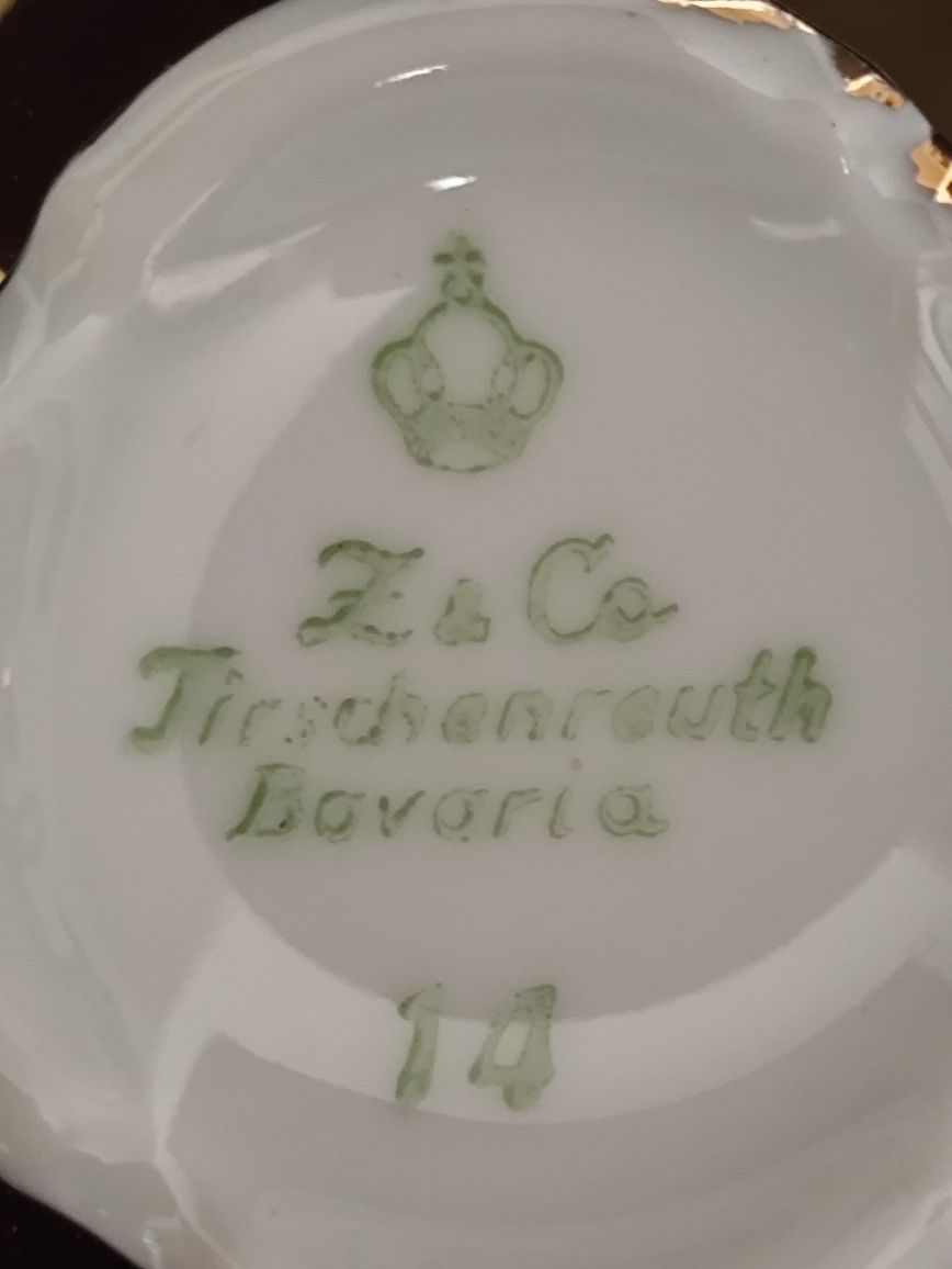 Porcelana Bawaria  Złoty Serwis do mokka TET-TA-TET Tirschenreuth