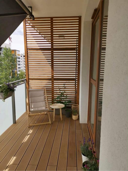 Pergole na balkon zabudowa balkonu na wymiar angielskie kratki