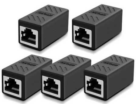 Przedłużacz kabla Ethernet, łącznik RJ45 cat 5 cat 6 cat6a złącze ż/ż