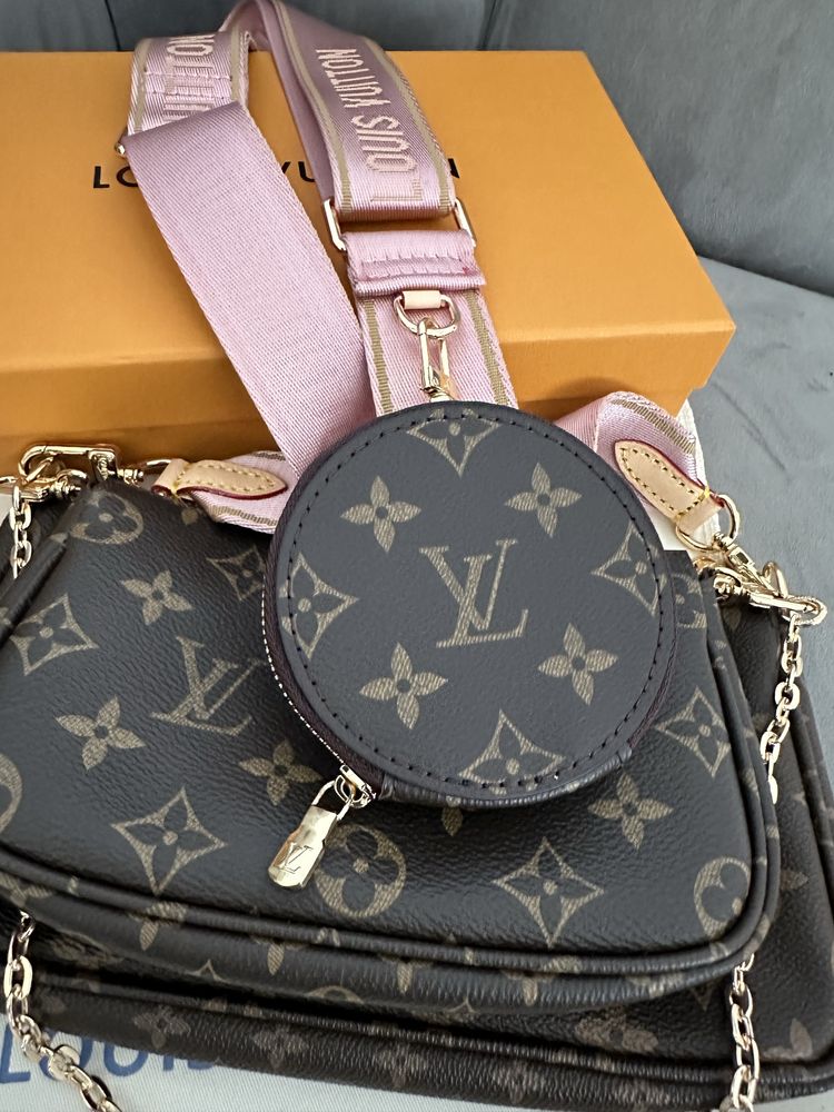 Torebka louis vuitton multi pochette rozowy pasek