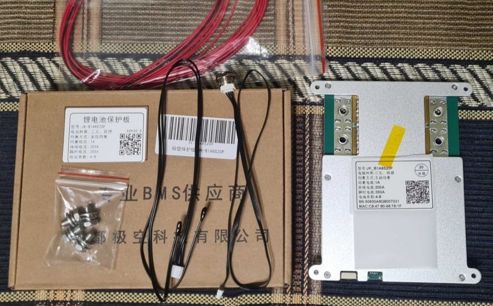 BMS-плата JK-B1A8S20P 200A 3S-8S (12-24В)