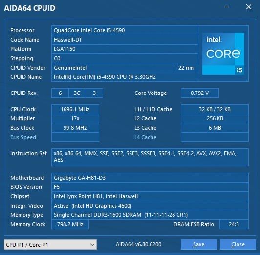 Процессор i5 4590, оперативная 8gb DDR3, материнская Gigabyte