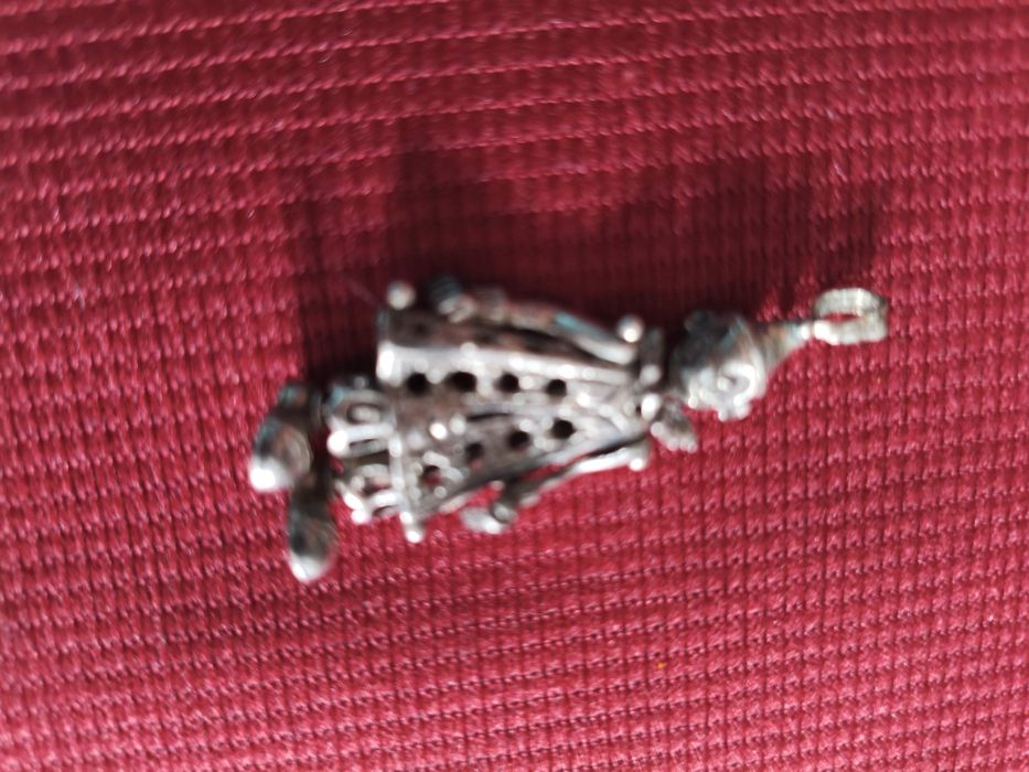 Wisiorek Pajacyk Srebro Vintage