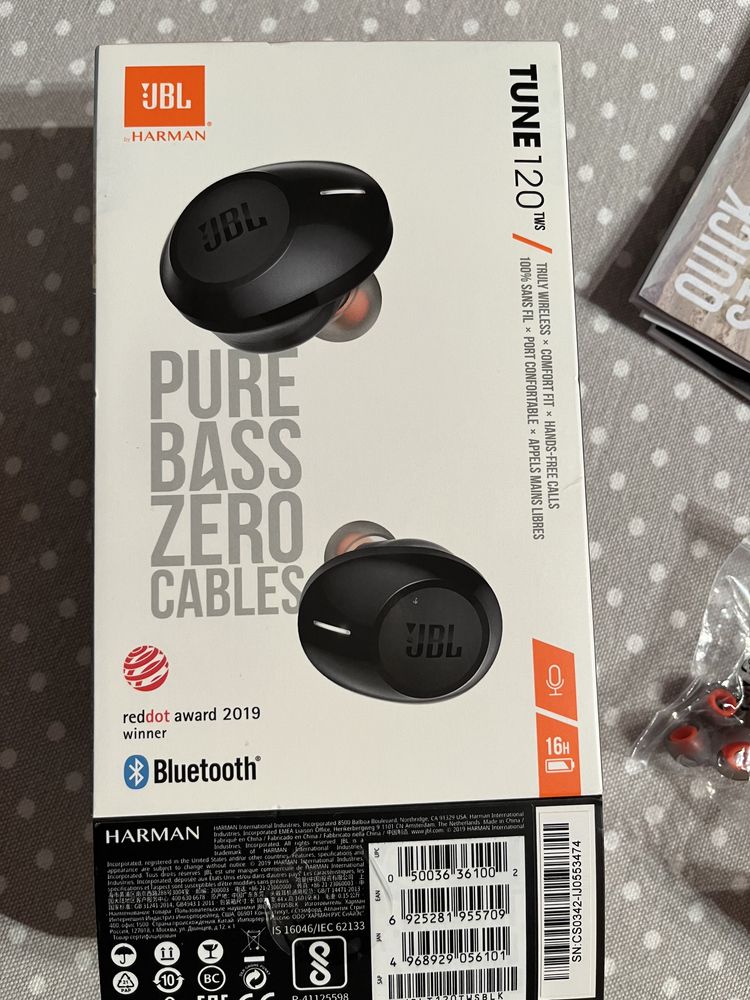 Fones Bluetooth JBL Tune 120 Pretos