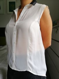 Biała koszula, mgiełka Bershka, rozmiar M