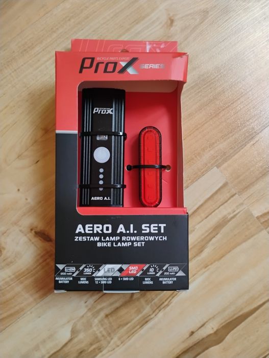 Zestaw lamp rowerowych Prox Aero A.I set