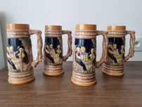 4 kufle ceramiczne zestaw kolekcjonerskie bawarskie