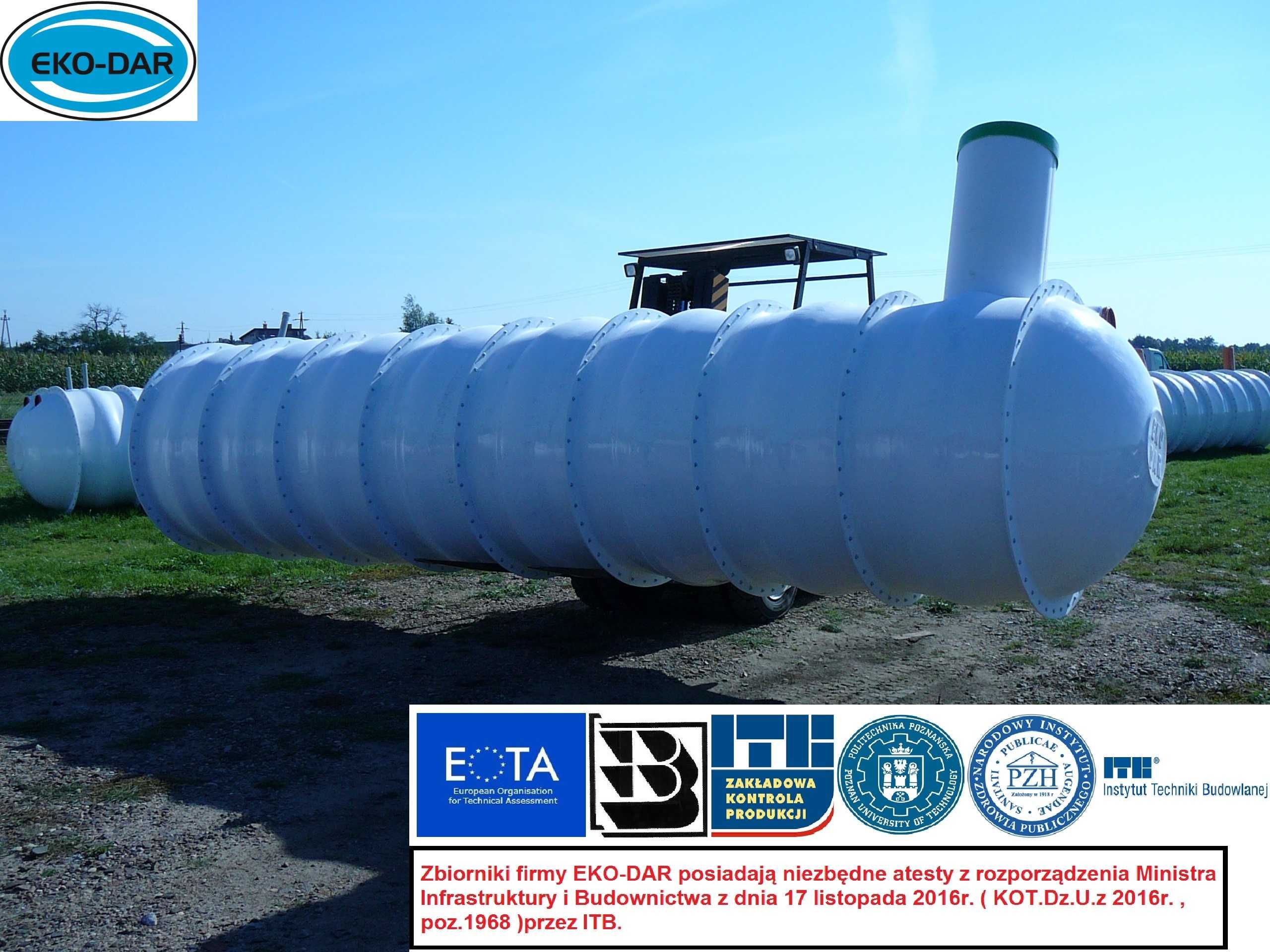 Zbiornik szambo ekologiczne na deszczówkę wodę 10720L Atest ITB  PZH