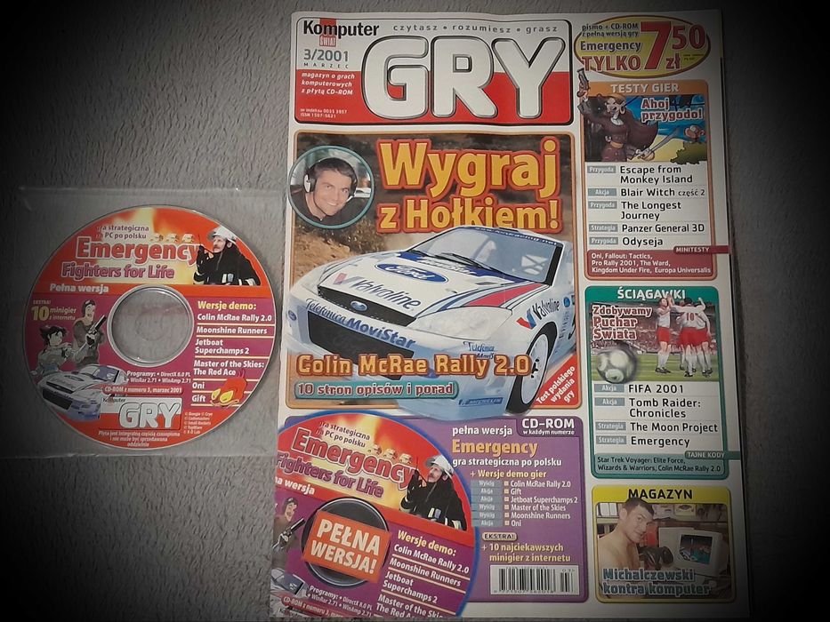 magazyn Komputer świat GRY wydanie marzec 2001 + cd rzadki wzorowy
