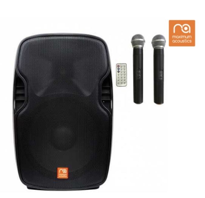 Активна колонка 2 мікрофони. Портативна колонка. Maximum Mobi.120A