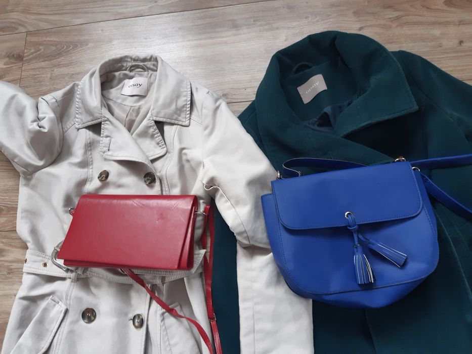 Paka zestaw ubran damskie 38 jeans plaszcze Orsay,torebki, carpatree