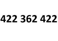 422.362.422 Złoty numer, srebrny, platynowy, łatwy, firma, firmowy VIP