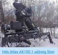 Кран маніпулятор atlas AK 100.1  вантажопідйомність 5тон.